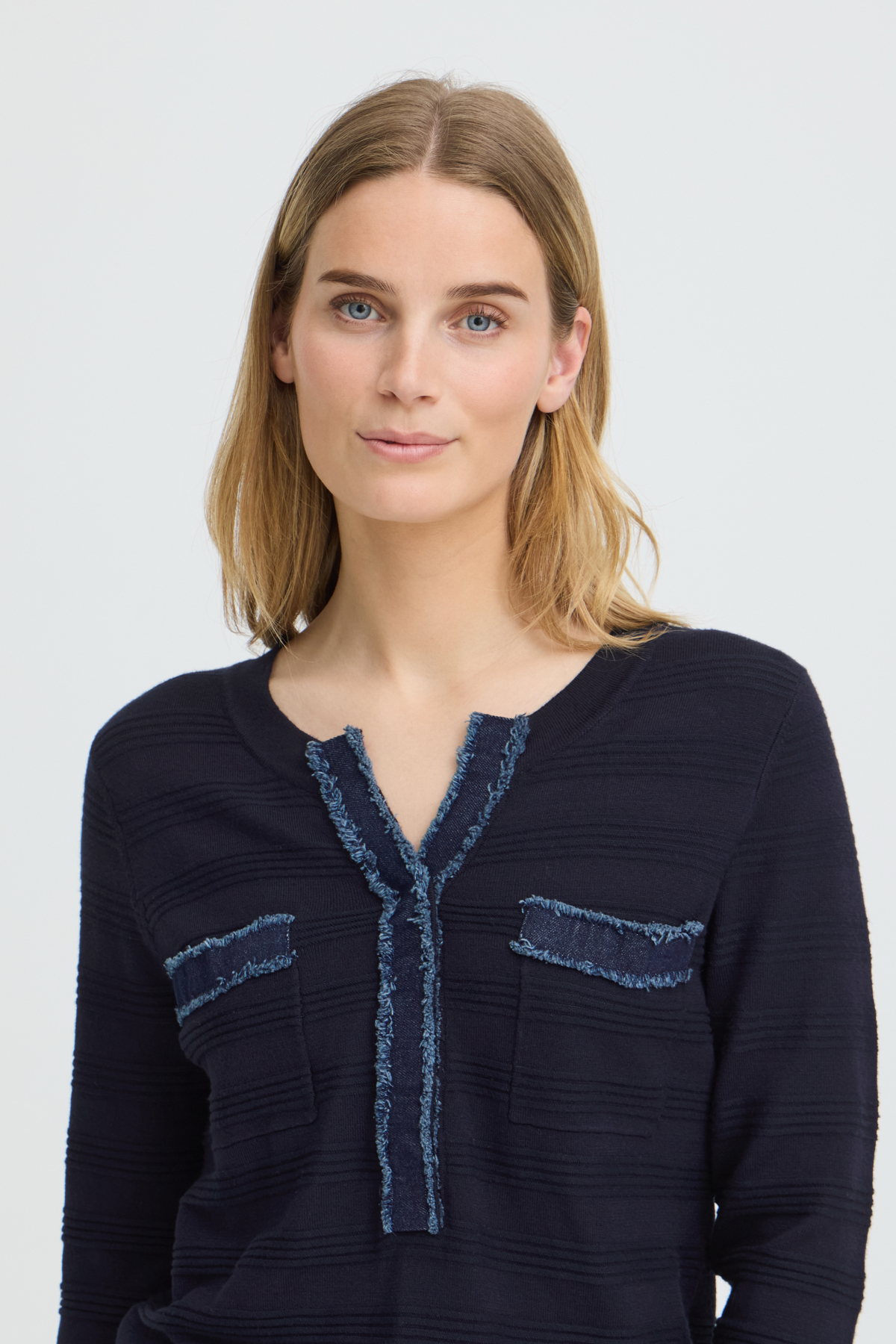 Pulz Sara Denim Mix Knit 50210592