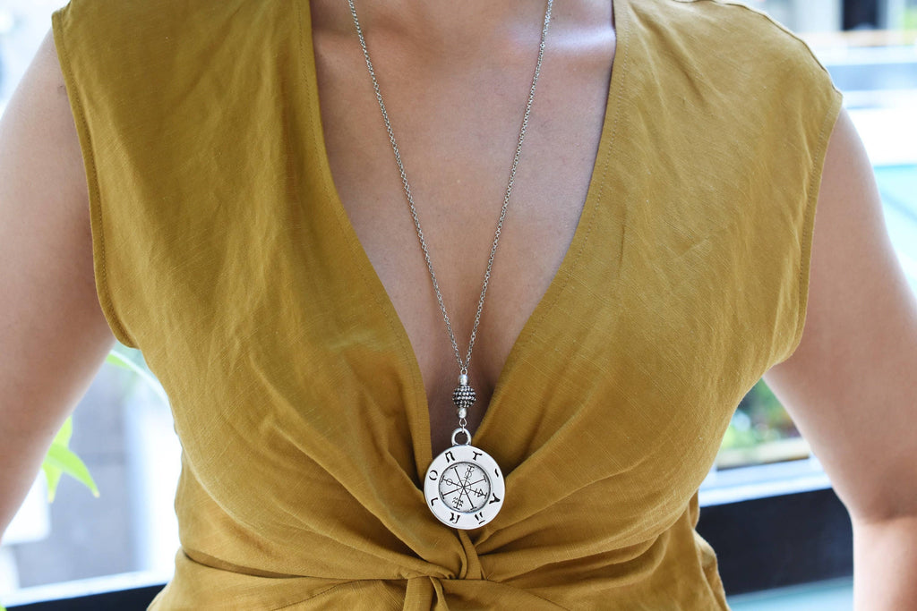 Handpicked Wind Rose Coin Necklace