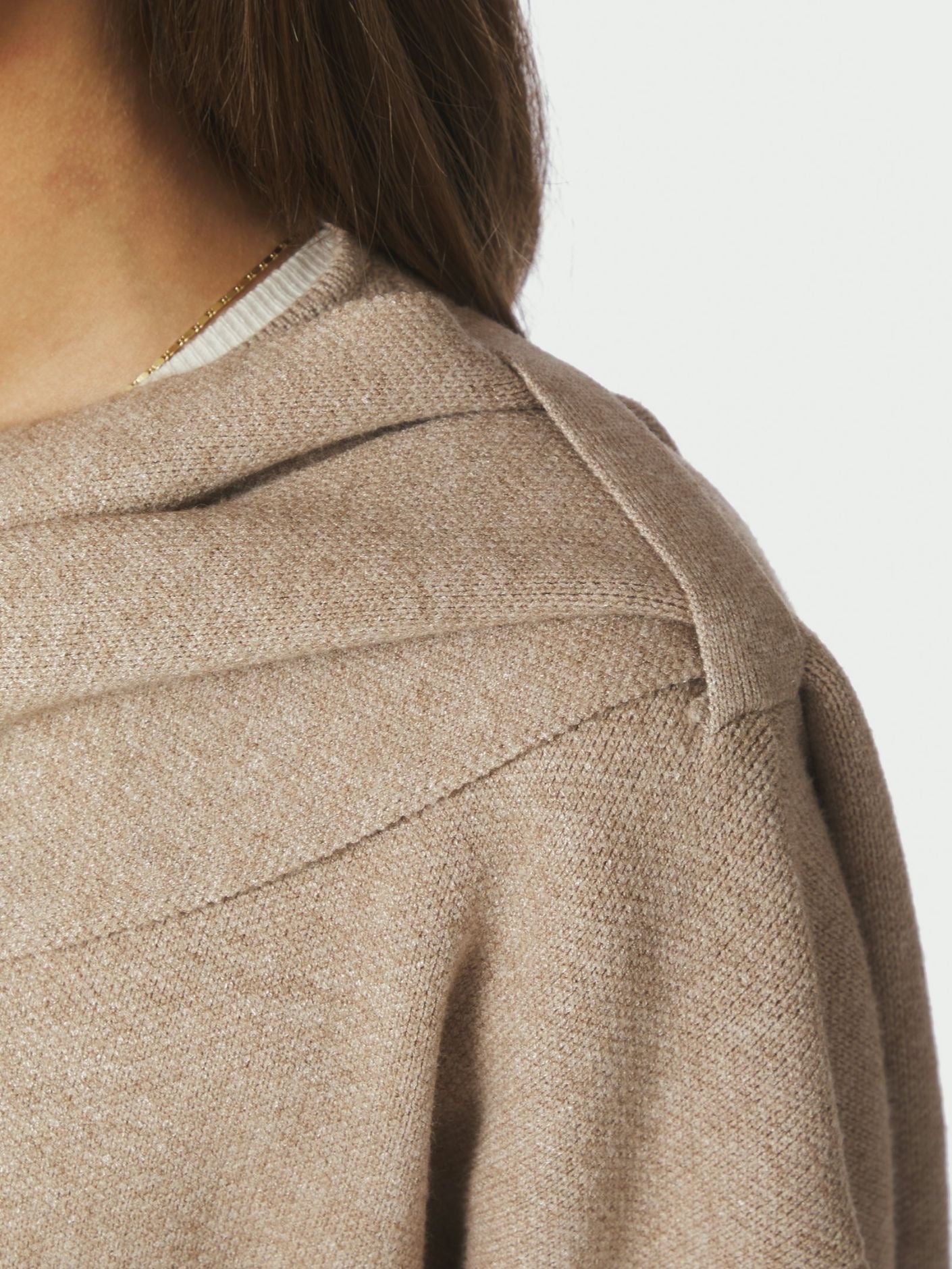 NEO NOIR Wals Knit Scarf Blouse 166203