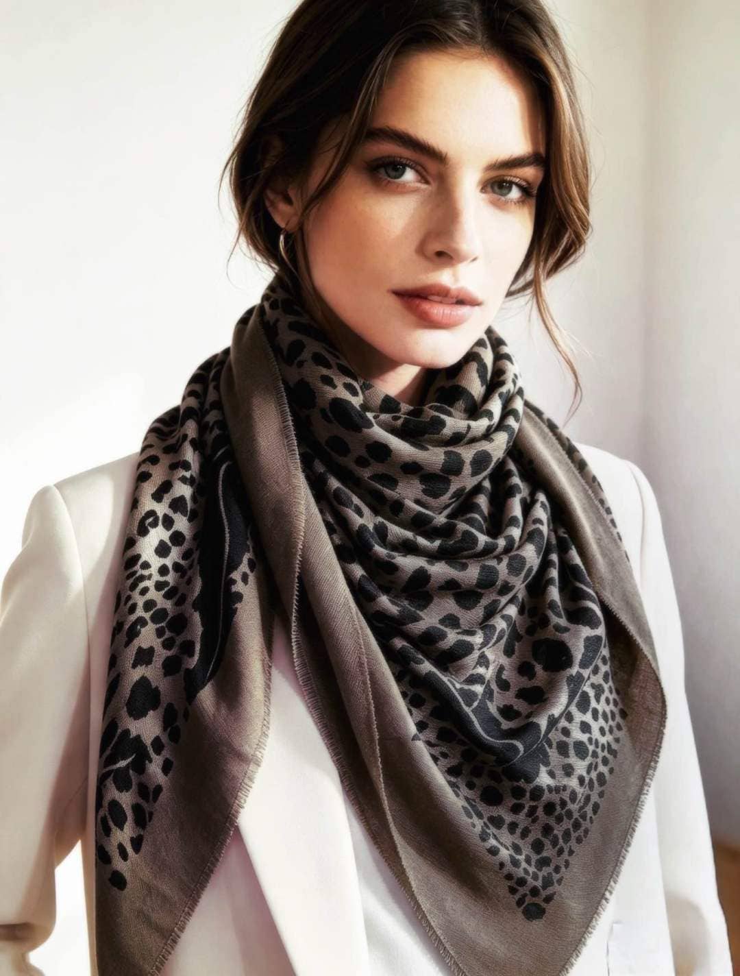 Leopard Square Scarf