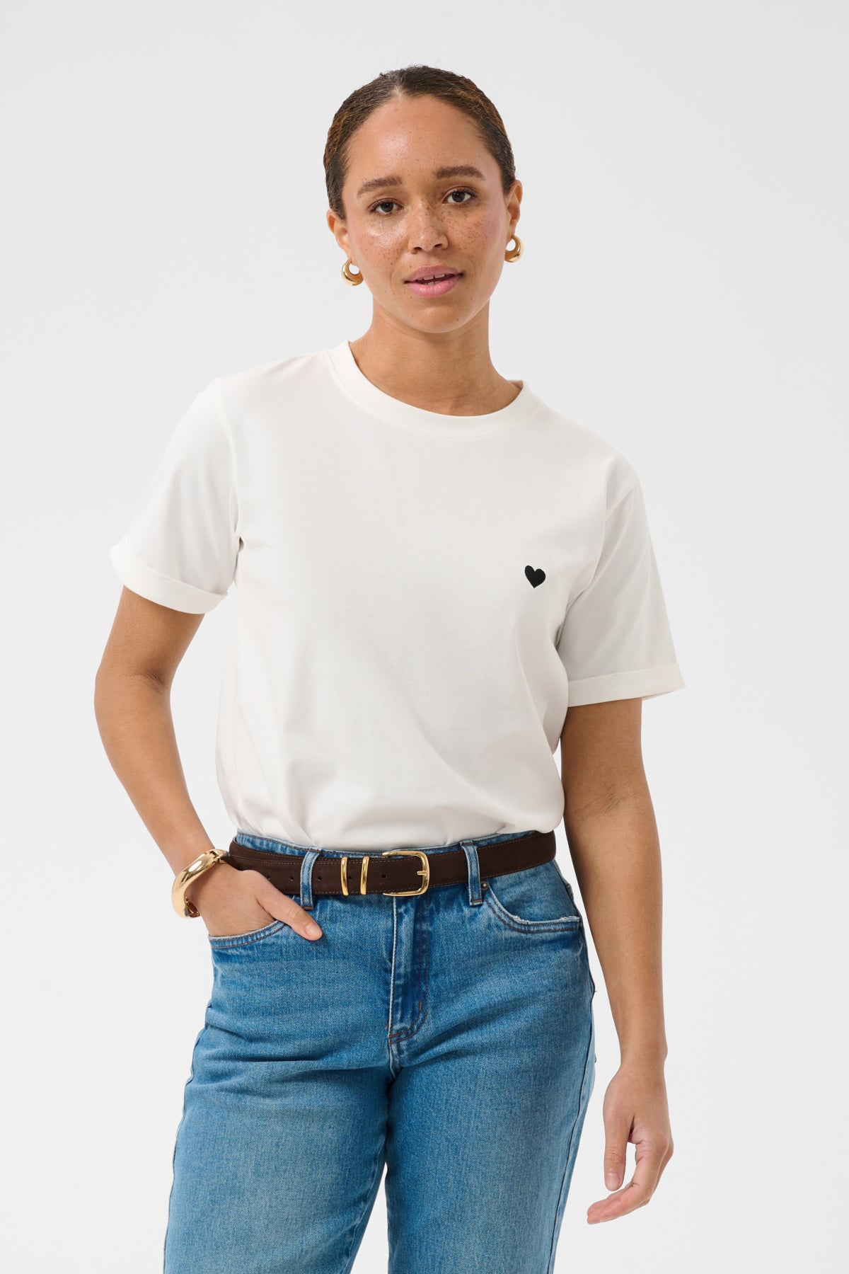 Kaffe Heart T-Shirt 10510386