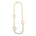 Handpicked Long Necklace with Golden Hoops