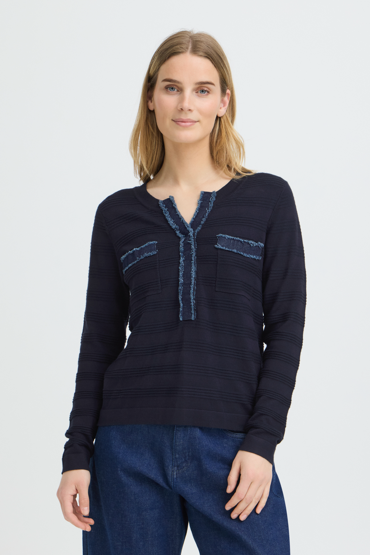 Pulz Sara Denim Mix Knit 50210592