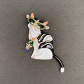Handpicked Enamel Cat Brooch