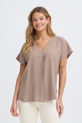 Fransa Jett Blouse 20617561