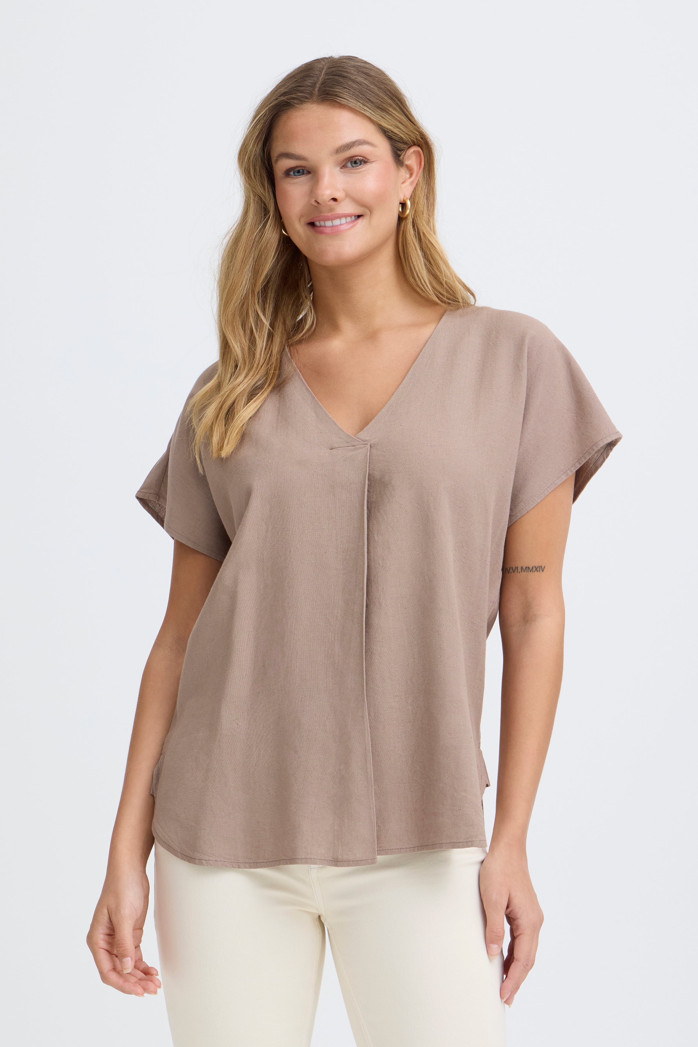 Fransa Jett Blouse 20617561