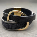 Handpicked Leather Magnetic Buckle Bracelet