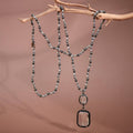 Clear Glass Crystal Pendant Necklace S0OX3T7270