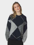 Neo Noir Inga Check Fluff Knit 165205