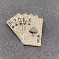 Handpicked Rhinestone Poker Straight Flush Brooch