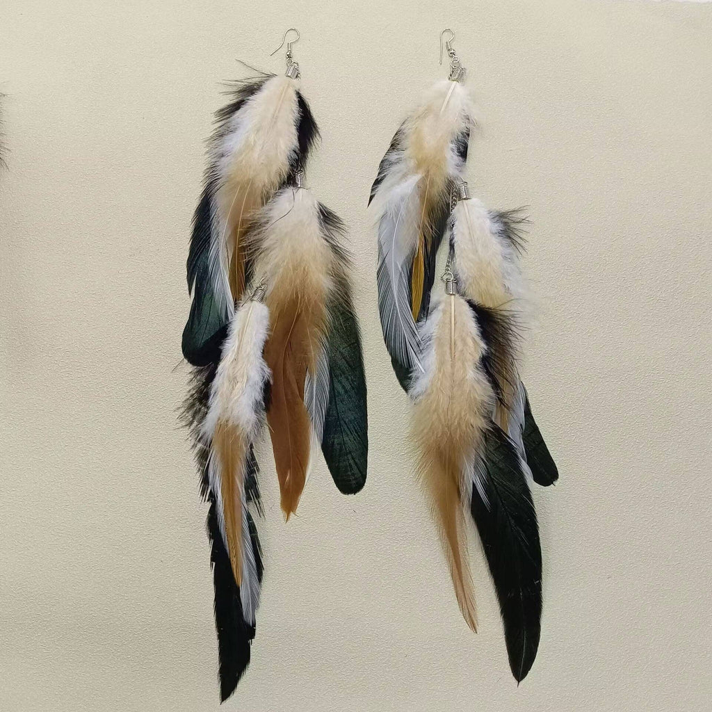 Handpicked Longer Feather Dangle Earrings
