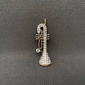 Handpicked Rhinestone Trumpet Brooch