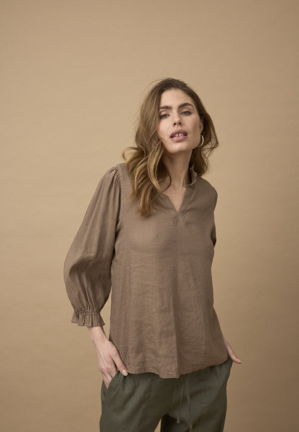 Pulz LUCA FRILL BLOUSE Mid sleeve 50210428