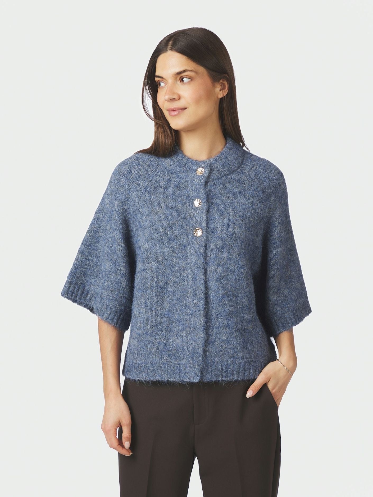 NEO NOIR Benuta Fluffy Knit Cardigan 165816