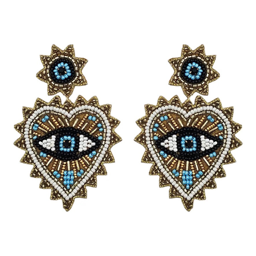 Handpicked Beaded Eye Earring NTS022