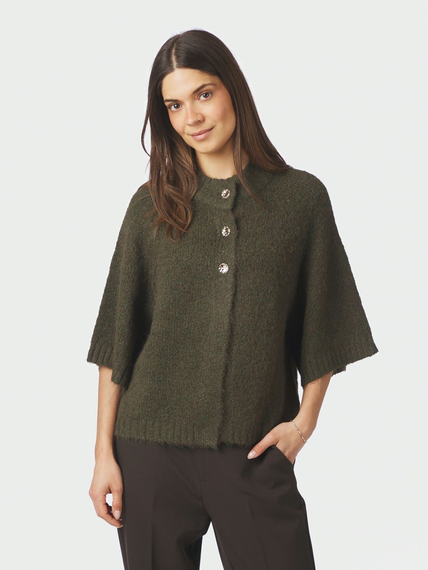NEO NOIR Benuta Fluffy Knit Cardigan 165816