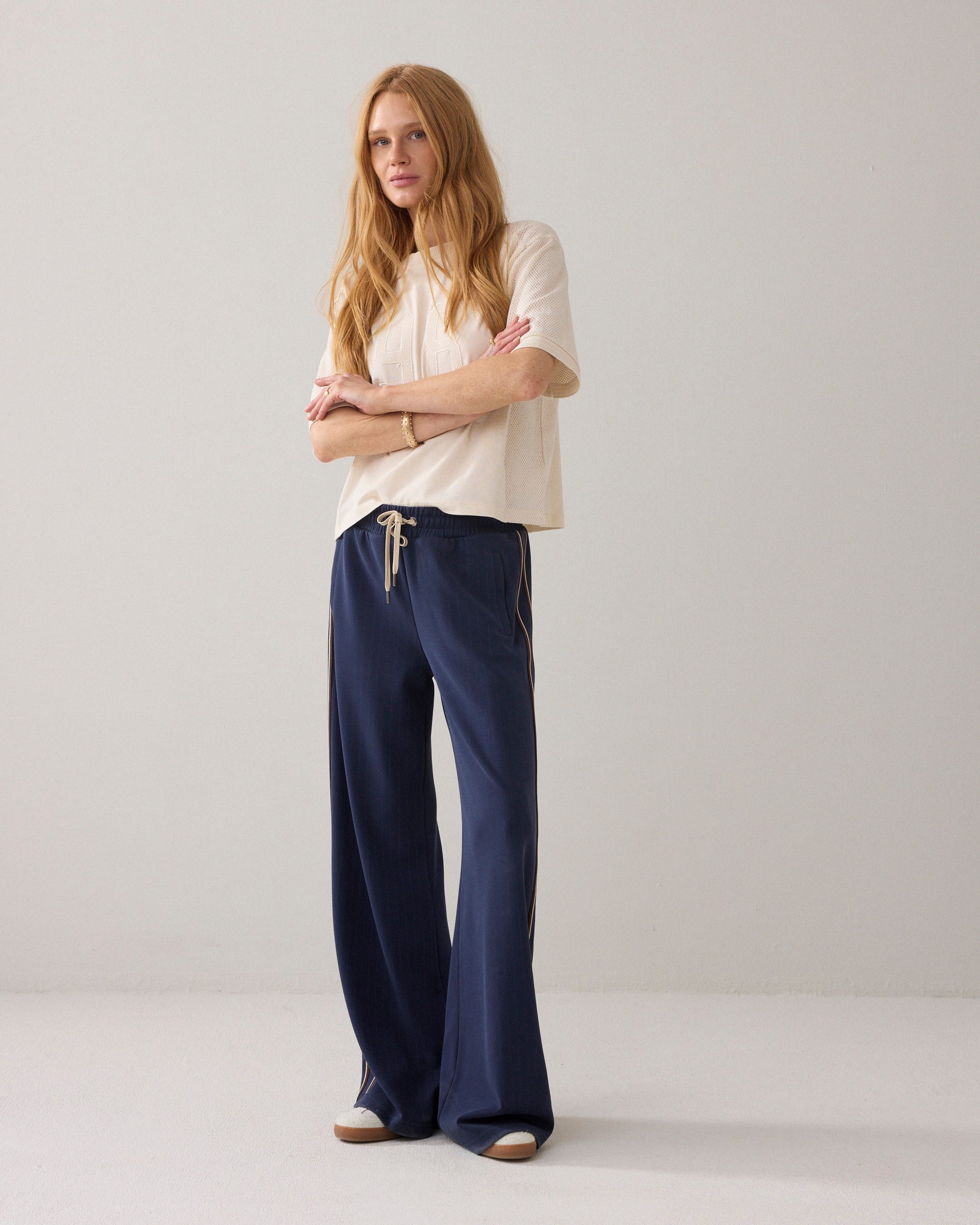 Summum Woman Pinstripe Trousers 4s2923-30716