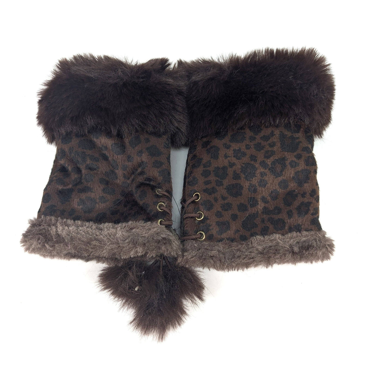 Suede Effect Fingerless Gloves