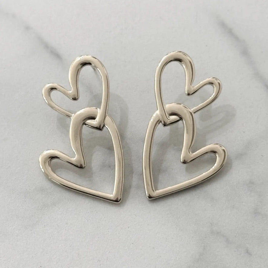 Handpicked Double Hearts Earrings
