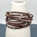 Handpicked layer Leather Magnetic Buckle Bracelet