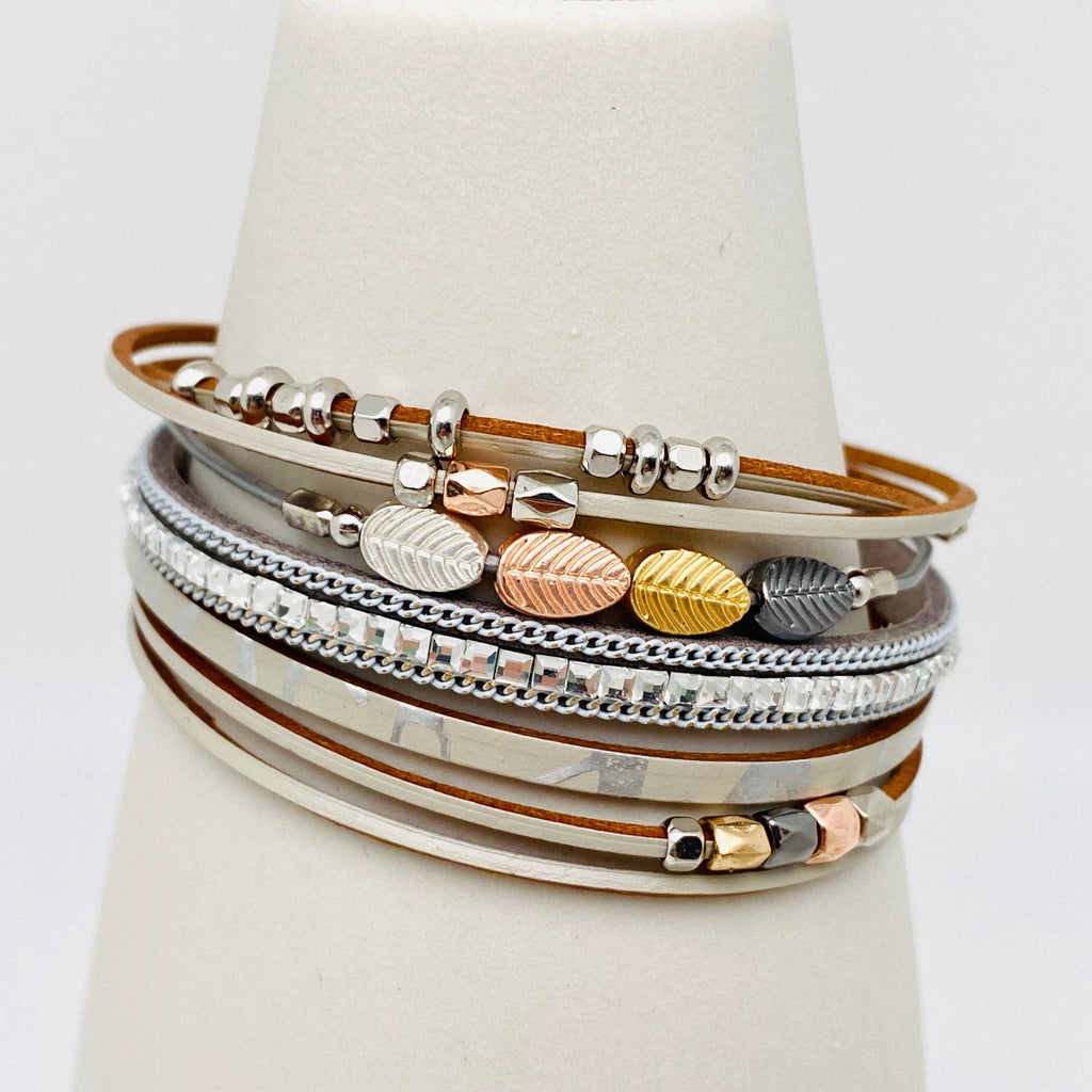 Handpicked Leather Multi-Layer Bracelet Bangle