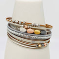 Handpicked Leather Multi-Layer Bracelet Bangle