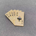 Handpicked Rhinestone Poker Straight Flush Brooch