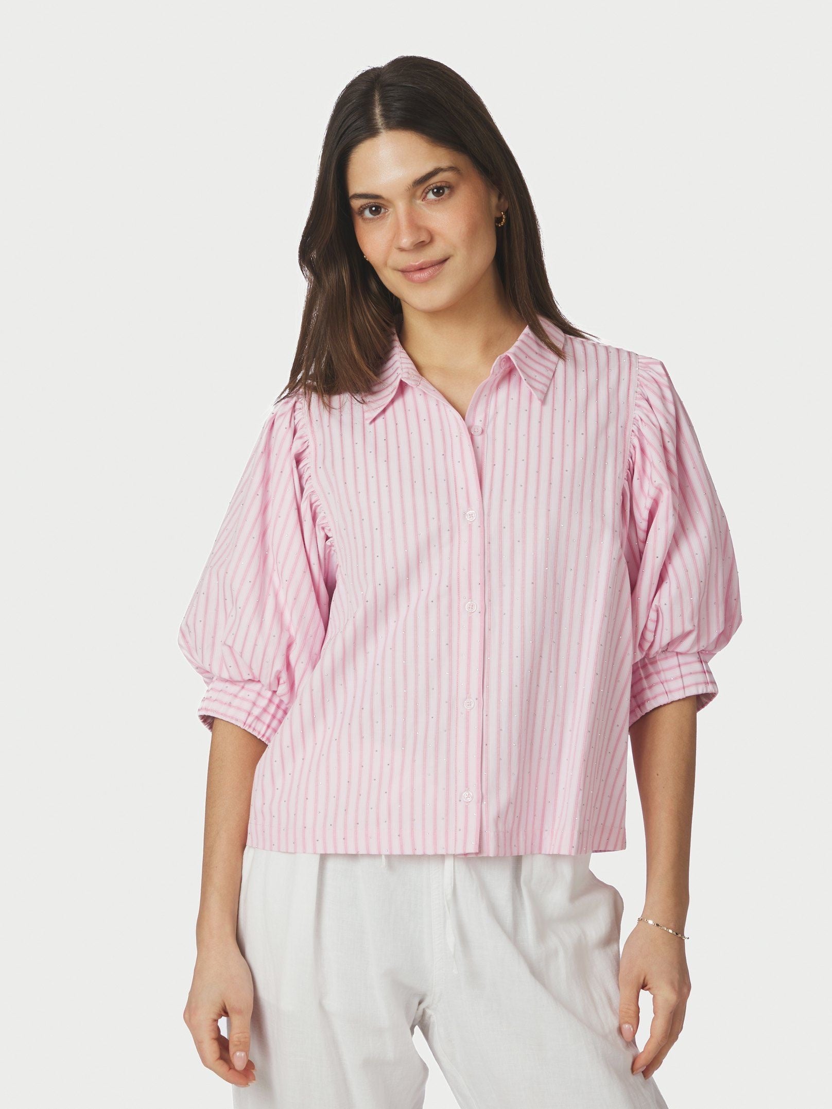 Neo Noir Etta Stripe Stone Shirt 166416
