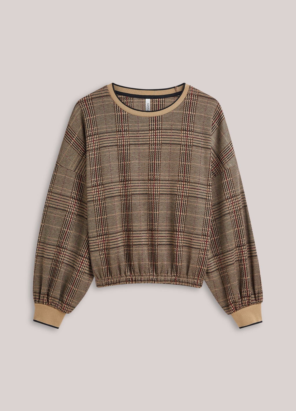 Summum Check Jacquard SweaT-Shirt 3s5369-30794