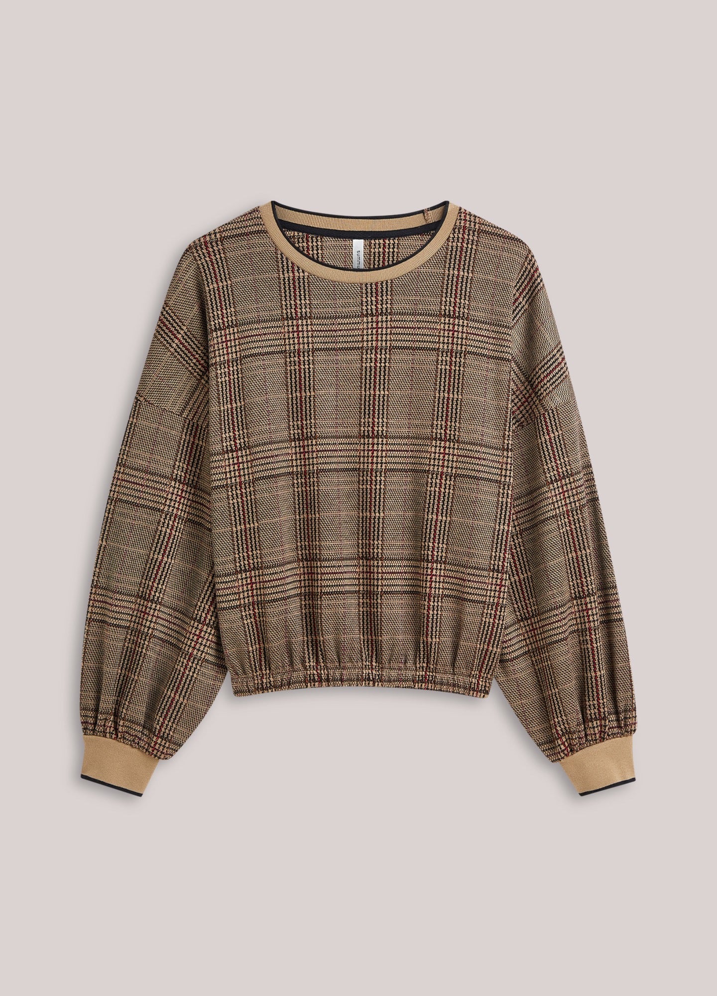Summum Check Jacquard SweaT-Shirt 3s5369-30794
