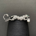 Handpicked Rhinestones Inlaid Cheetah Brooch
