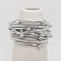 Handpicked Metal Beads Pearl Multi-Layer PU Leather Bracelet