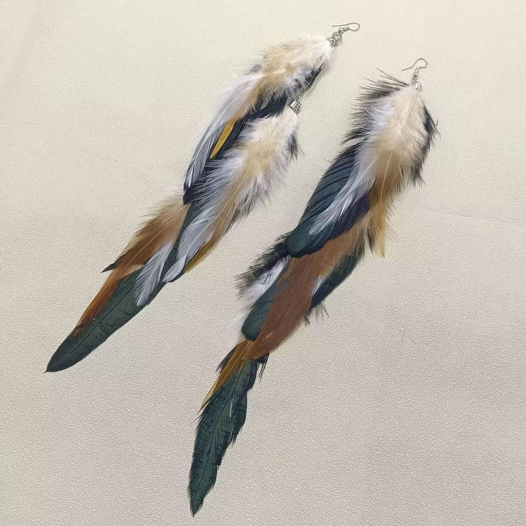 Handpicked Longer Feather Dangle Earrings