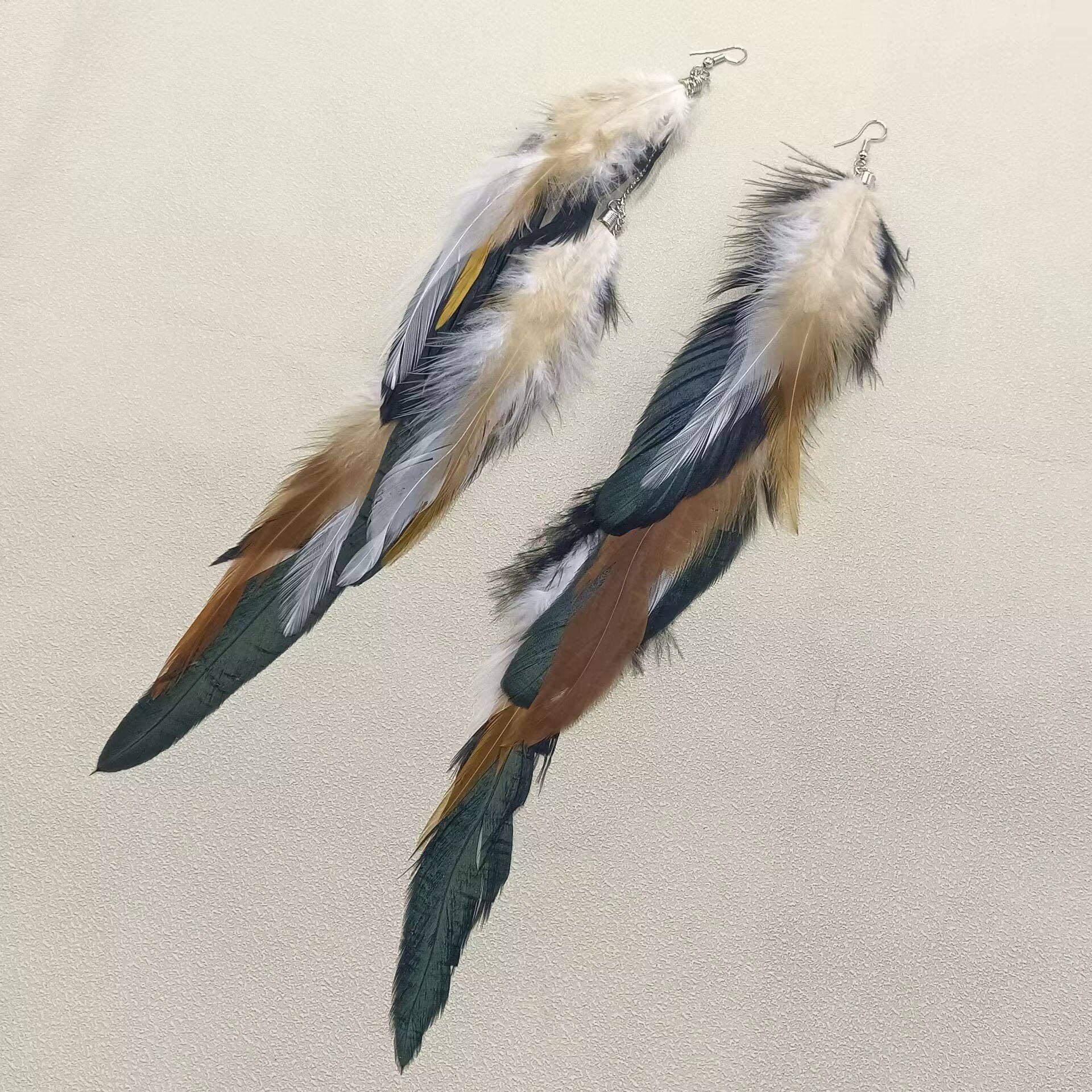 Handpicked Longer Feather Dangle Earrings