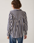 Summum Stripe Satin Blouse 2s3515-12521