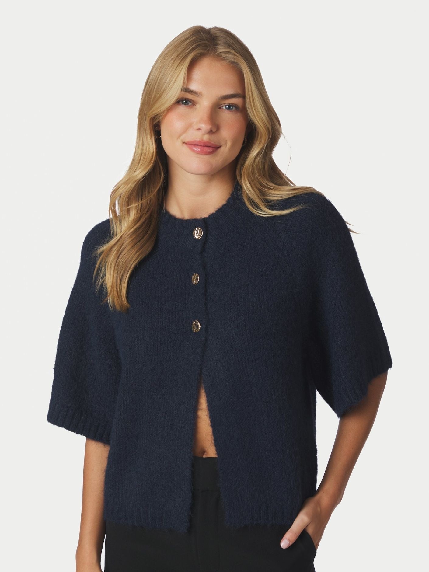NEO NOIR Benuta Fluffy Knit Cardigan 165816