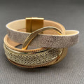 Handpicked Leather Magnetic Buckle Bracelet