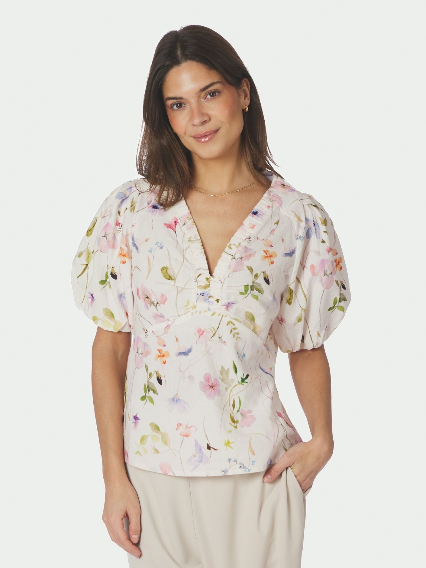 Neo Noir Irina Flower Blouse 169056