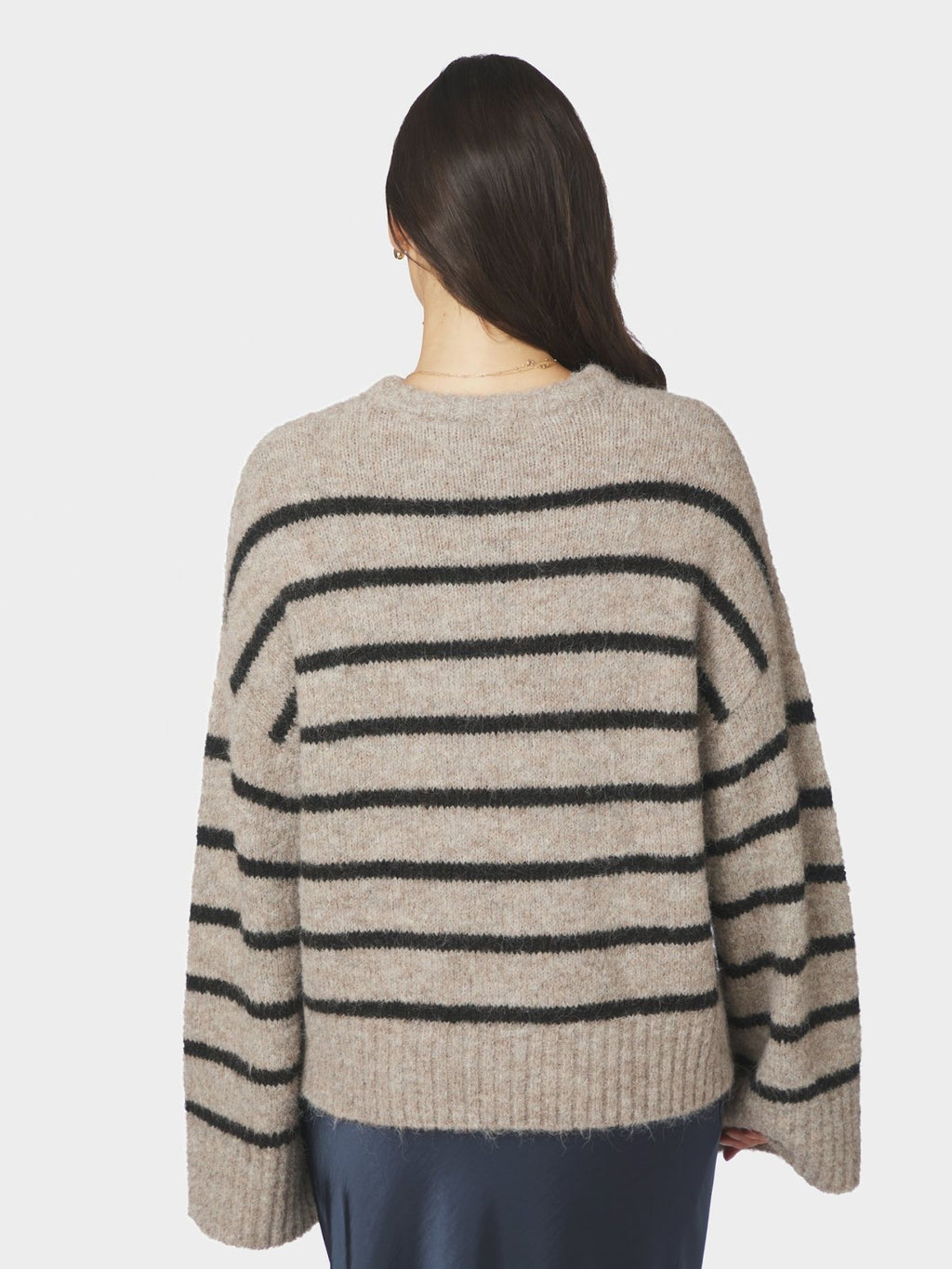 Neo Noir Roeme Fluffy Stripe Knit 169708