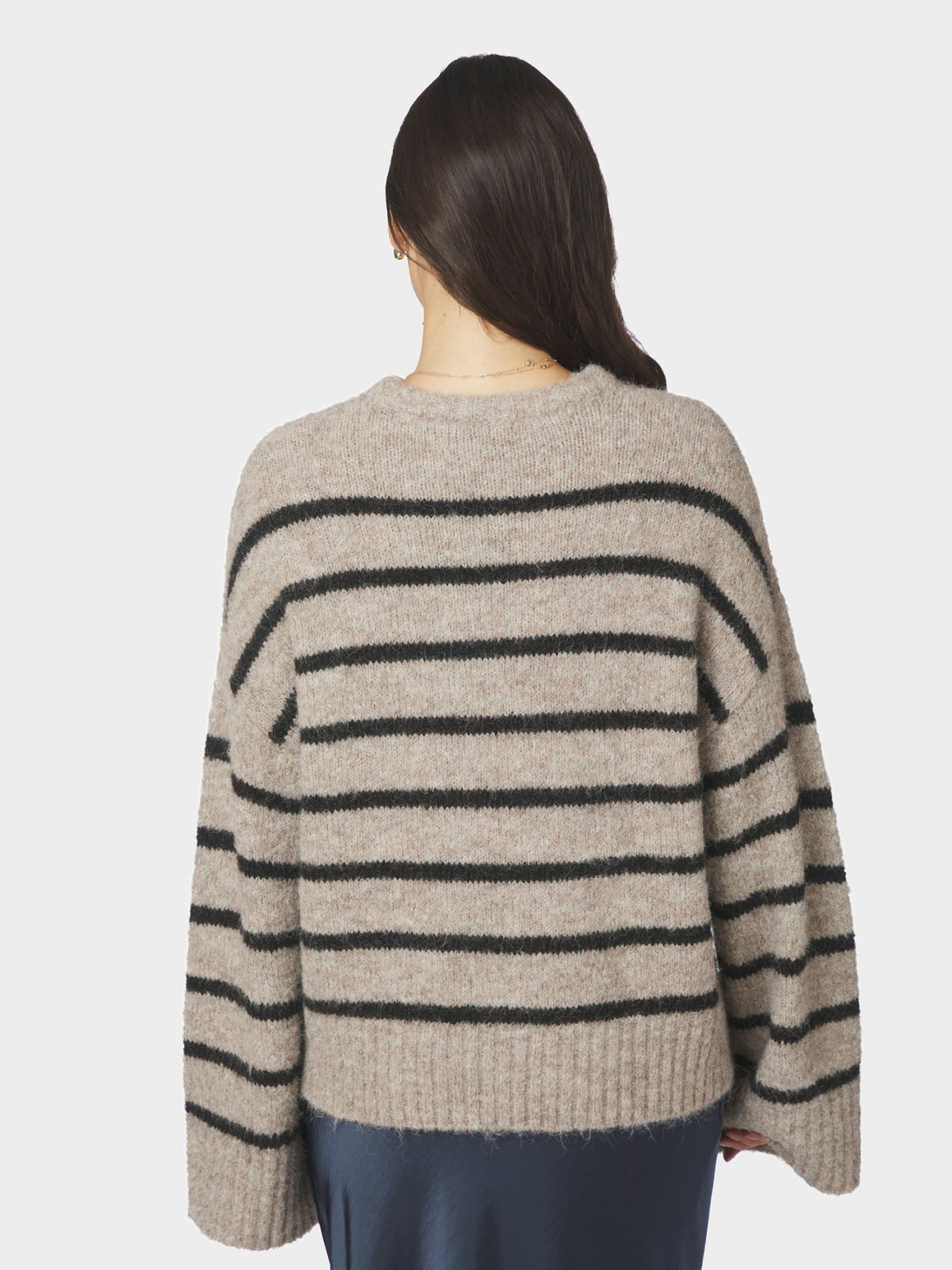 Neo Noir Roeme Fluffy Stripe Knit 169708