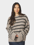 Neo Noir Roeme Fluffy Stripe Knit 169708