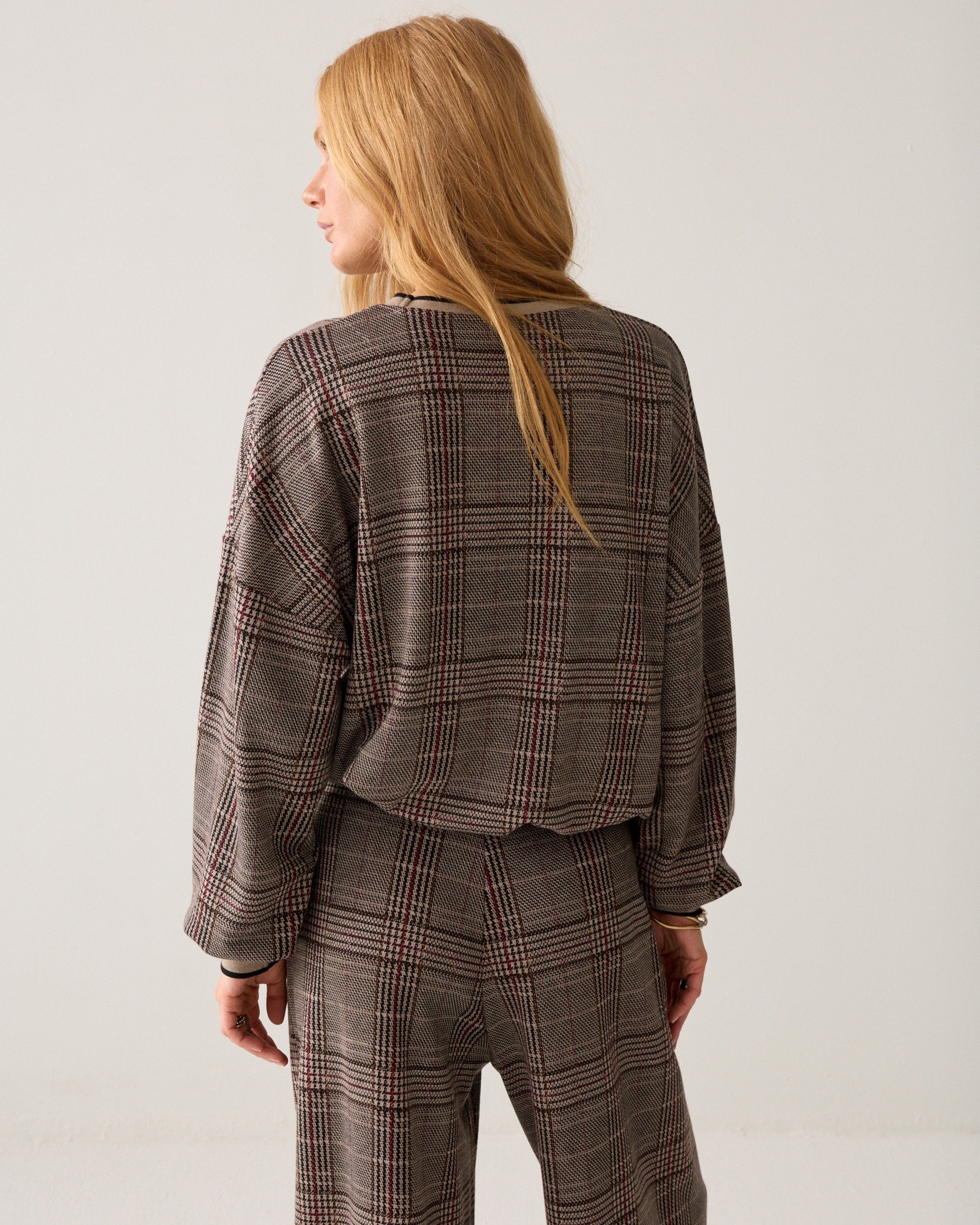 Summum Check Jacquard SweaT-Shirt 3s5369-30794