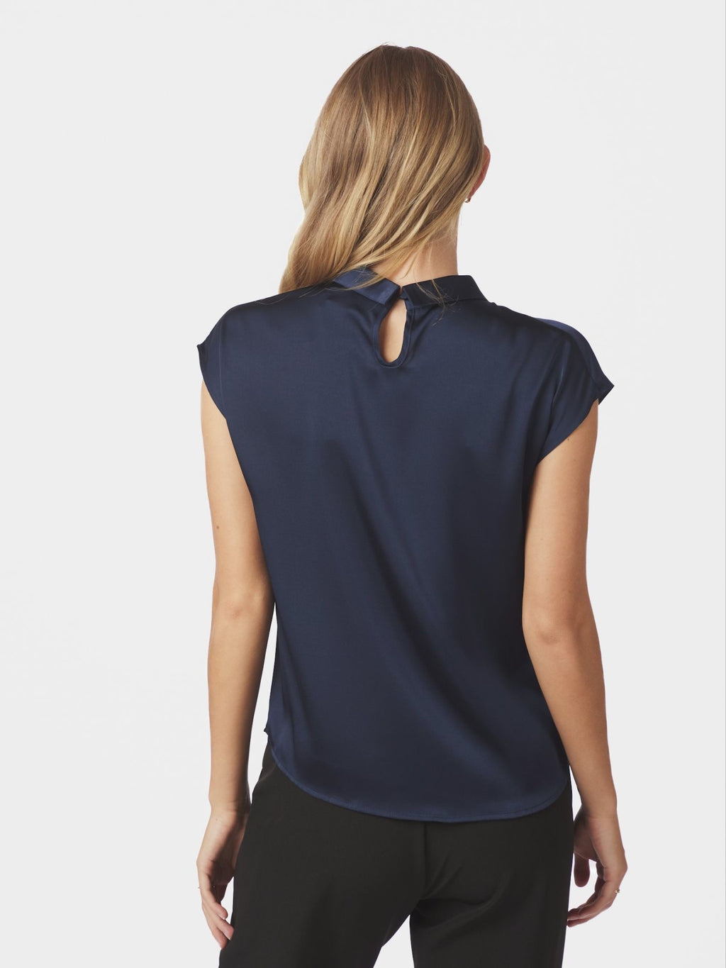 Neo Noir Fleur Drapy Satin Blouse 160990