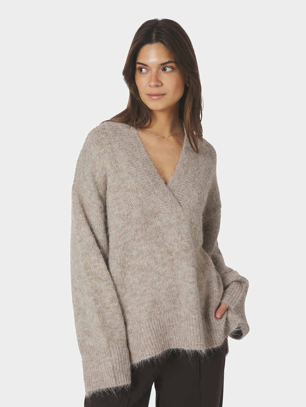 NEO NOIR Melli Fluffy Knit Blouse 167715