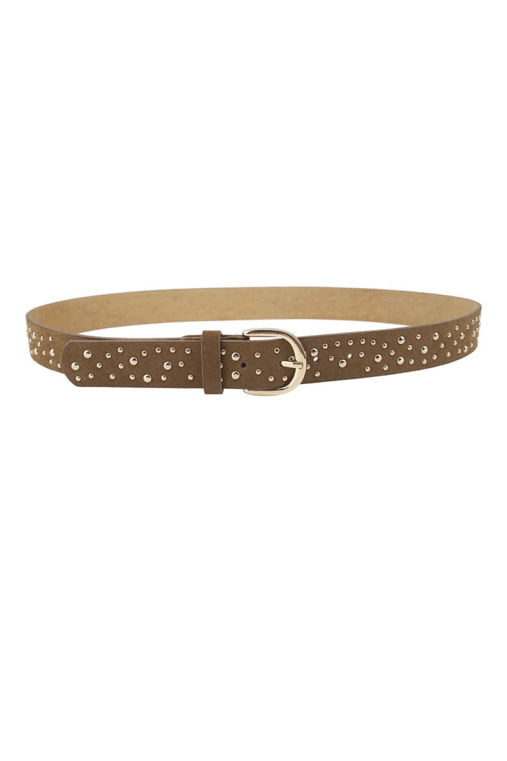 Qnuz Suede Belt With Studs 5565