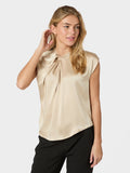Neo Noir Fleur Drapy Satin Blouse 160990