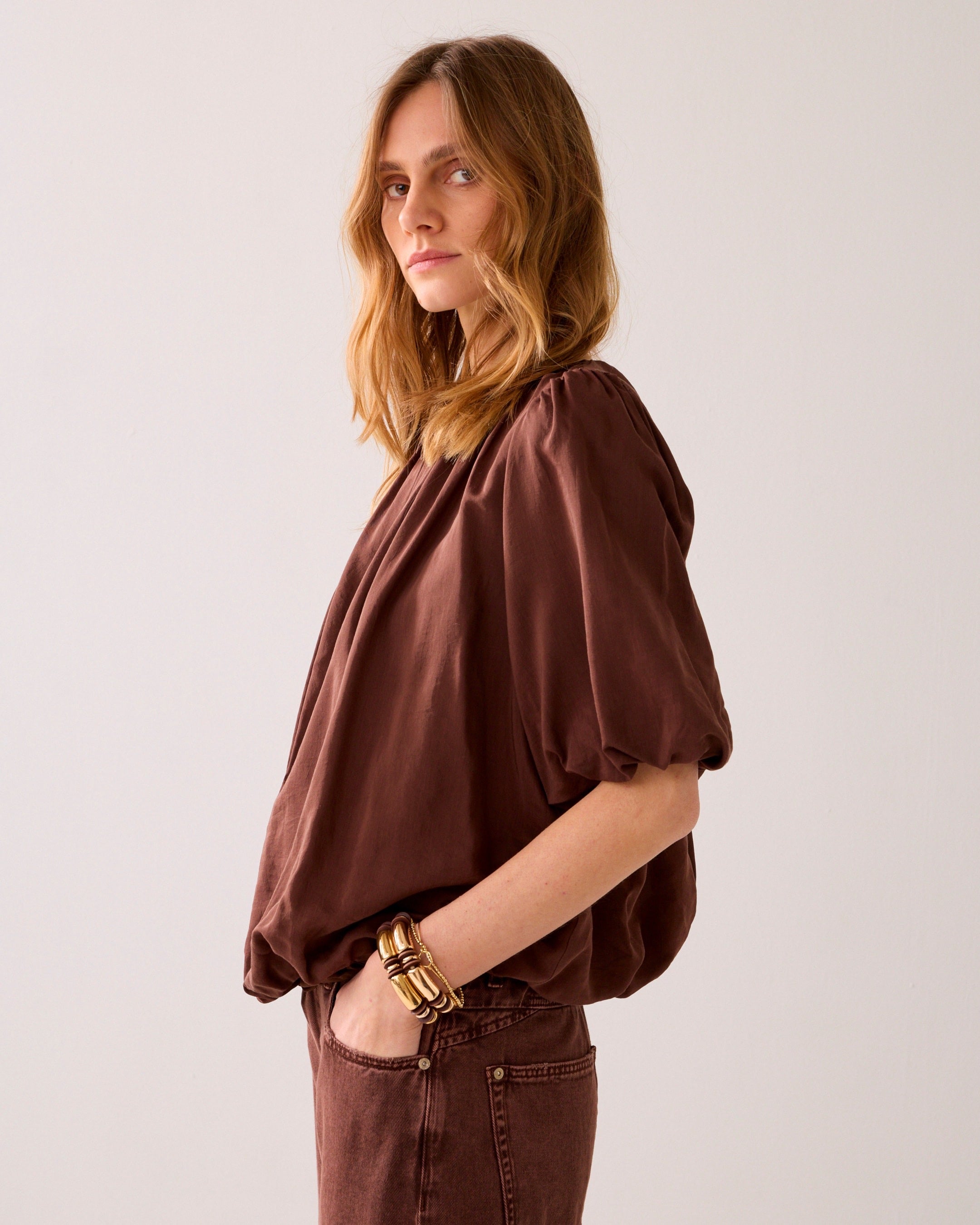 Summum Woman Balloon Sleeve Top 2s3442-12370