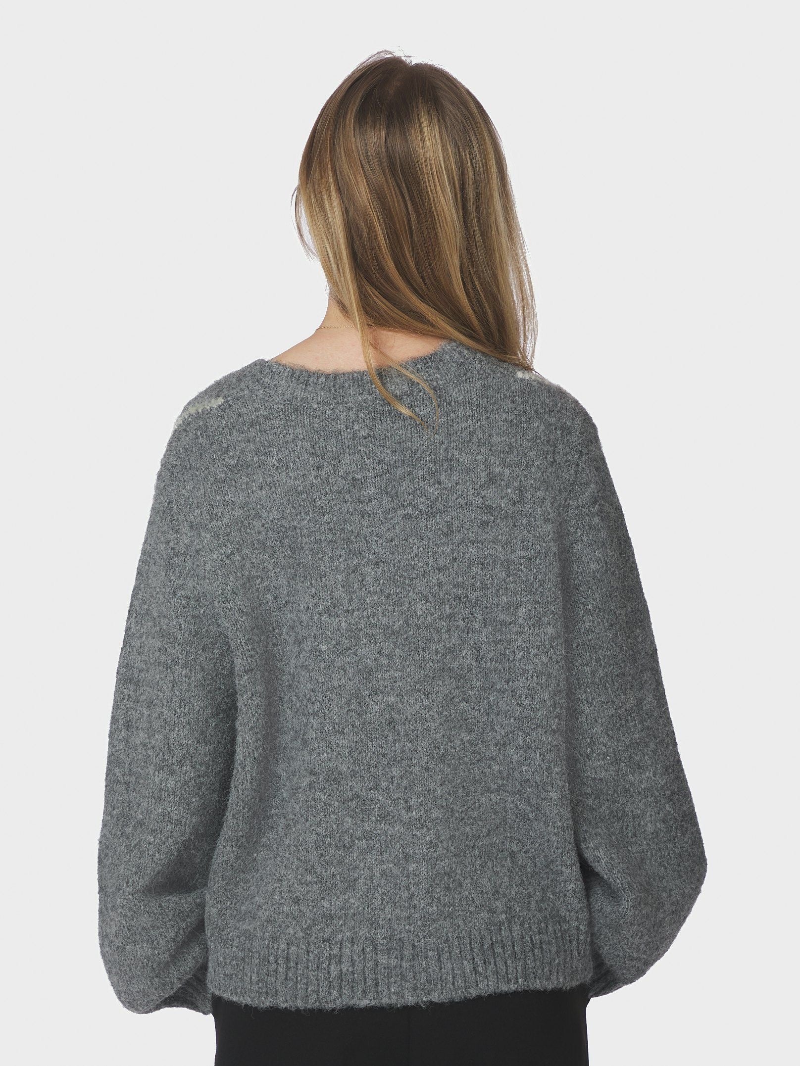 Neo Noir Check Fluff Cardigan 169343
