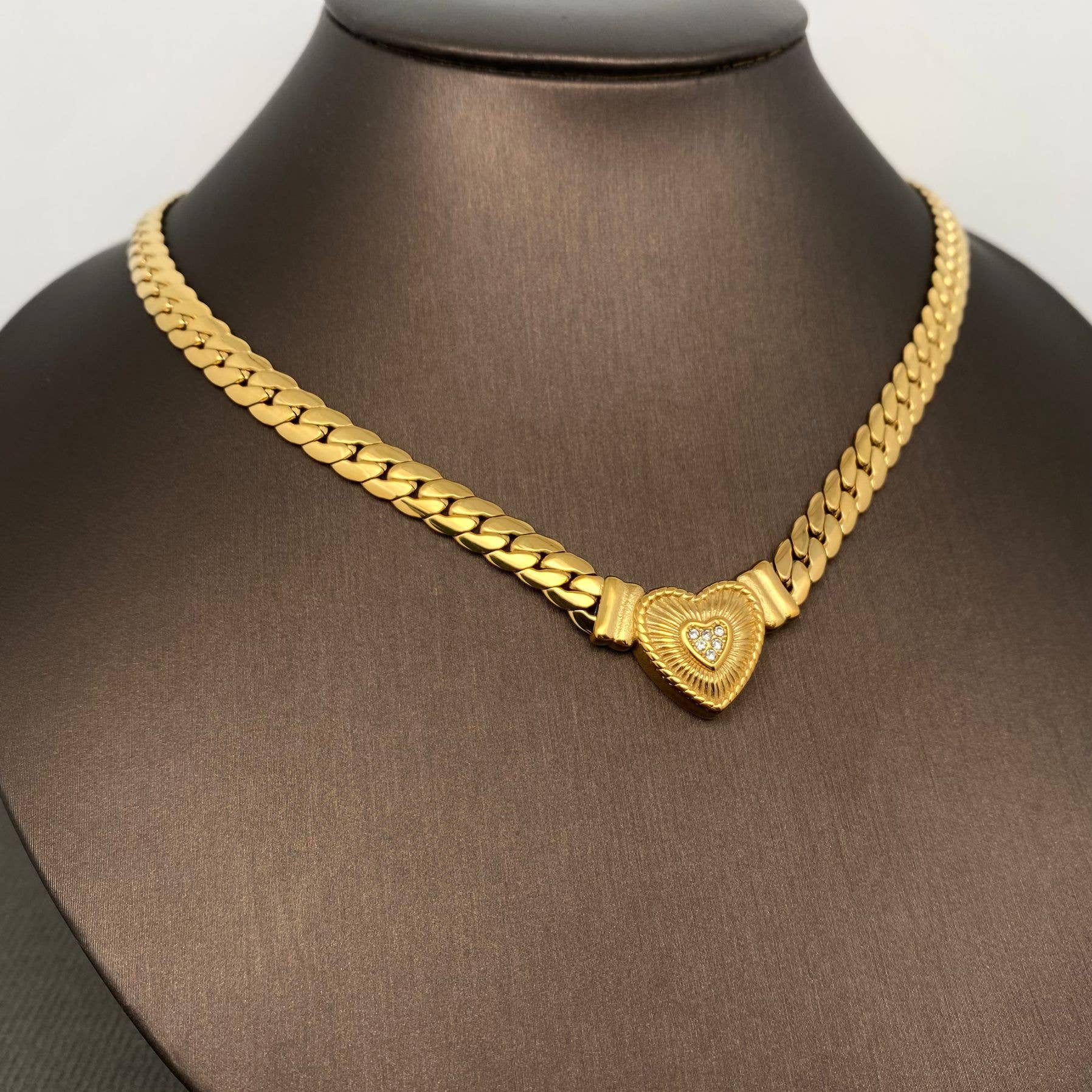 Handpicked Heart Charm 18K Gold Plated Necklace