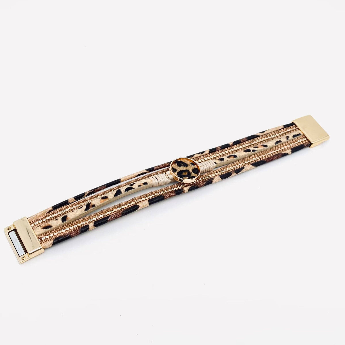 Handpicked Multi-Layer Leopard Magnetic Buckle Bracelet